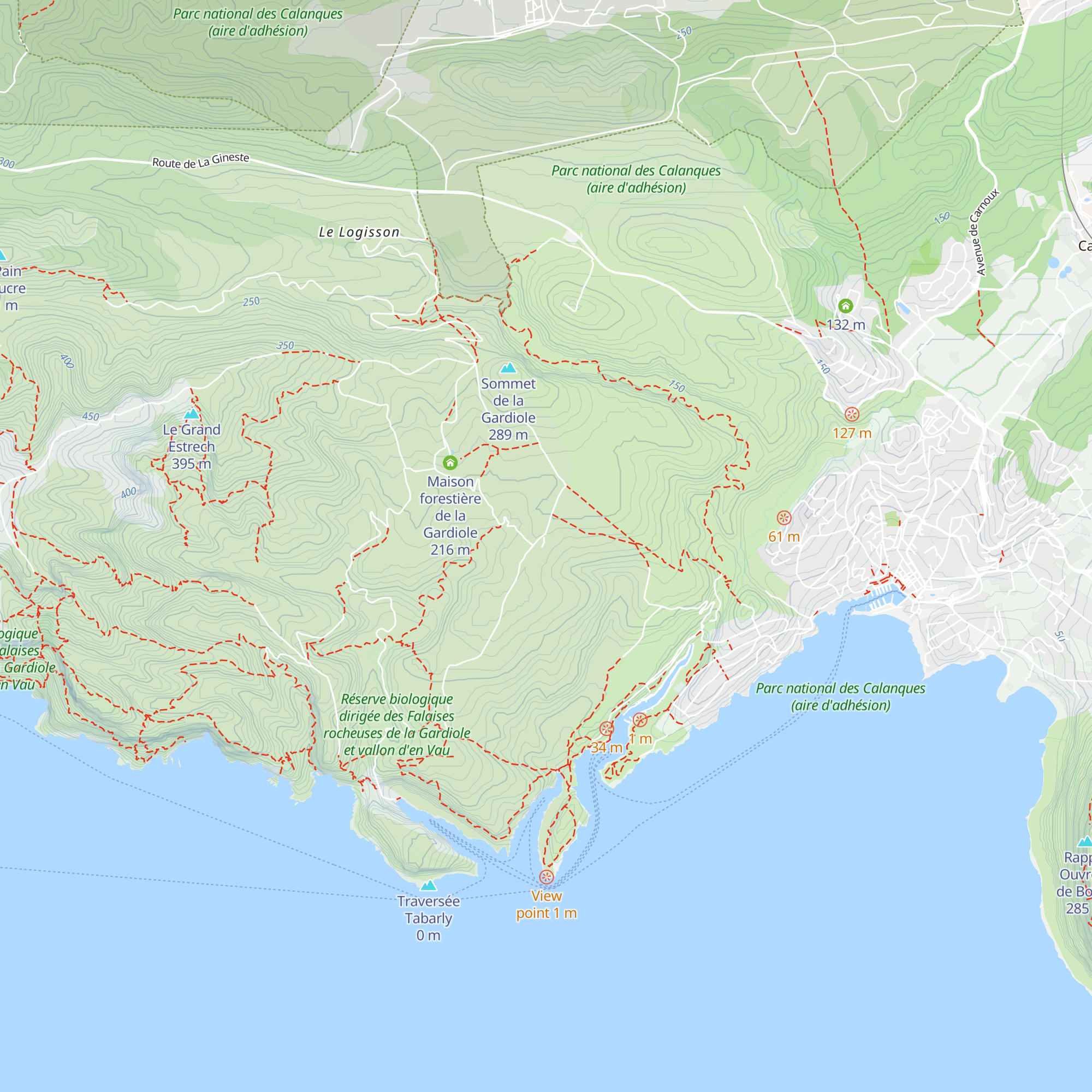 Auberge de Jeunesse Cassis - La Fontasse map