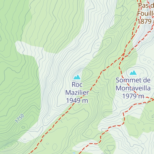 Map of Roc Mazilier