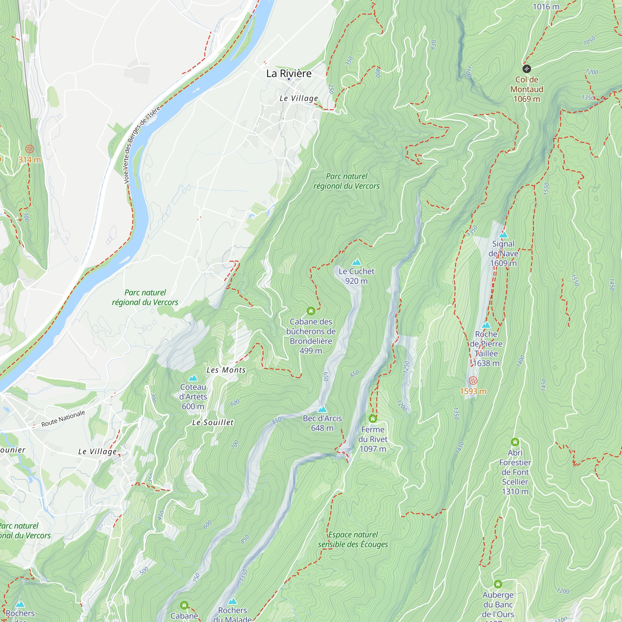 Cabane des bûcherons de Brondelière map