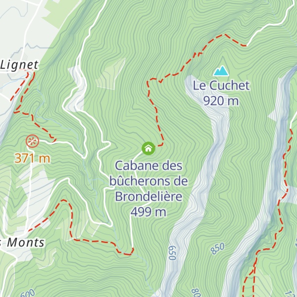 Map of Cabane des bûcherons de Brondelière