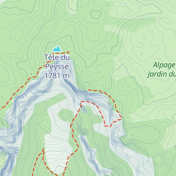 Map of Tête du Jardin