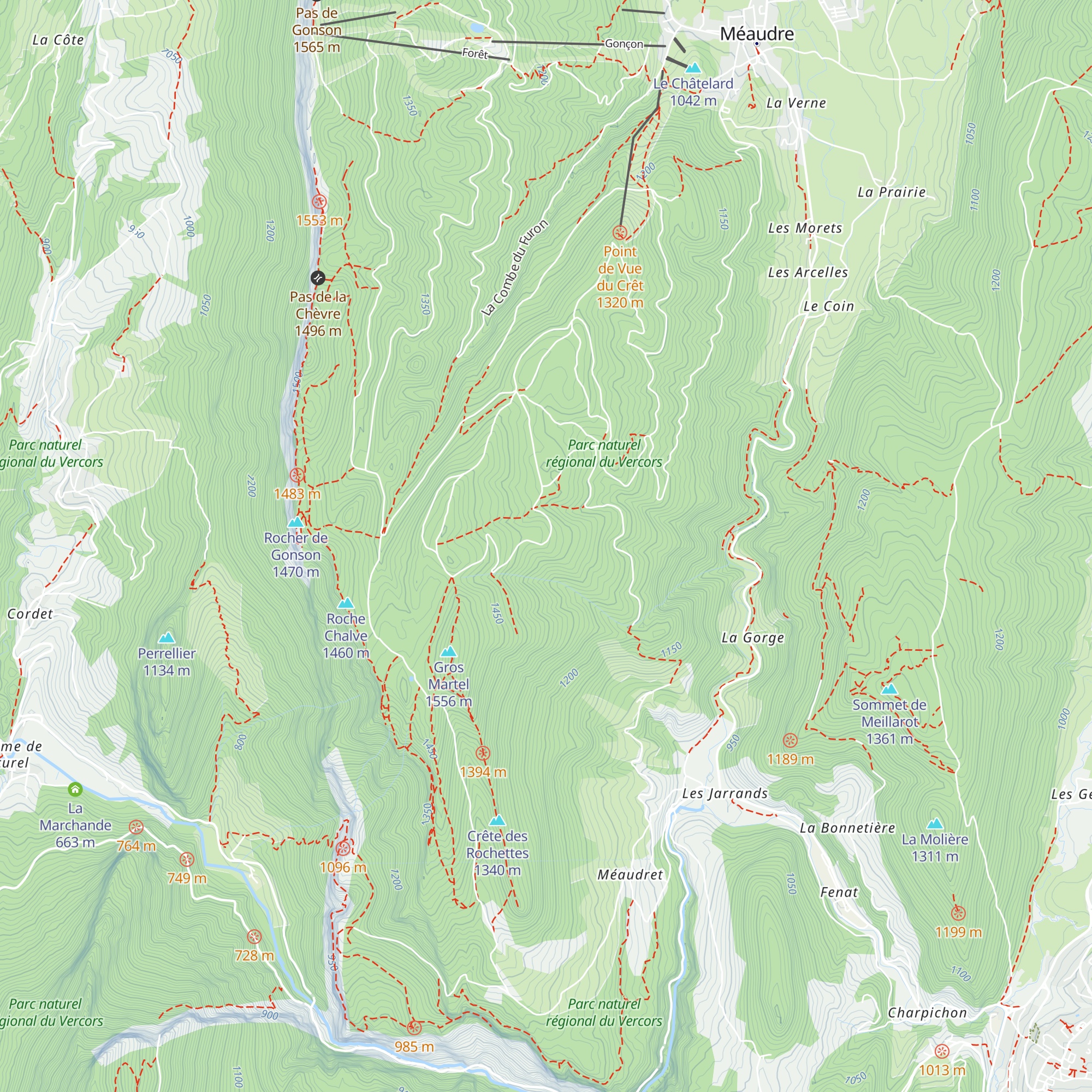 Cabane Depetro Gervasoni map