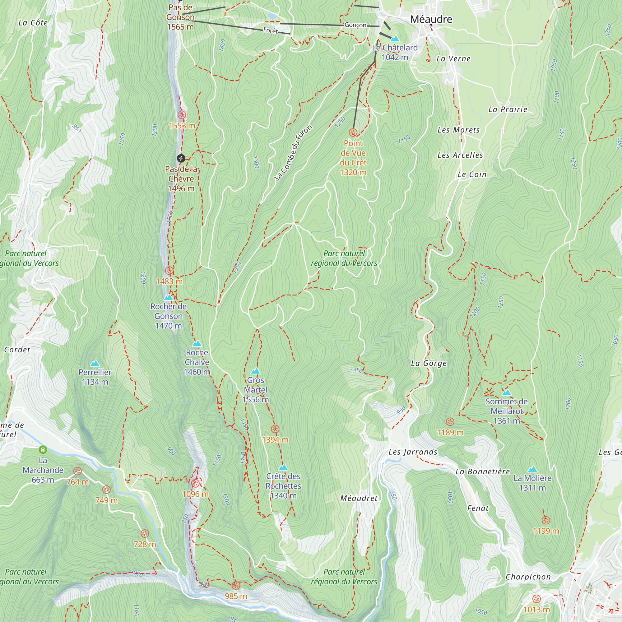 Cabane Depetro Gervasoni map