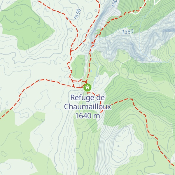 Map of Refuge de Chaumailloux