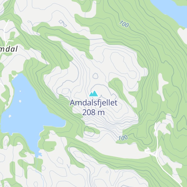 Map of Amdalsfjellet