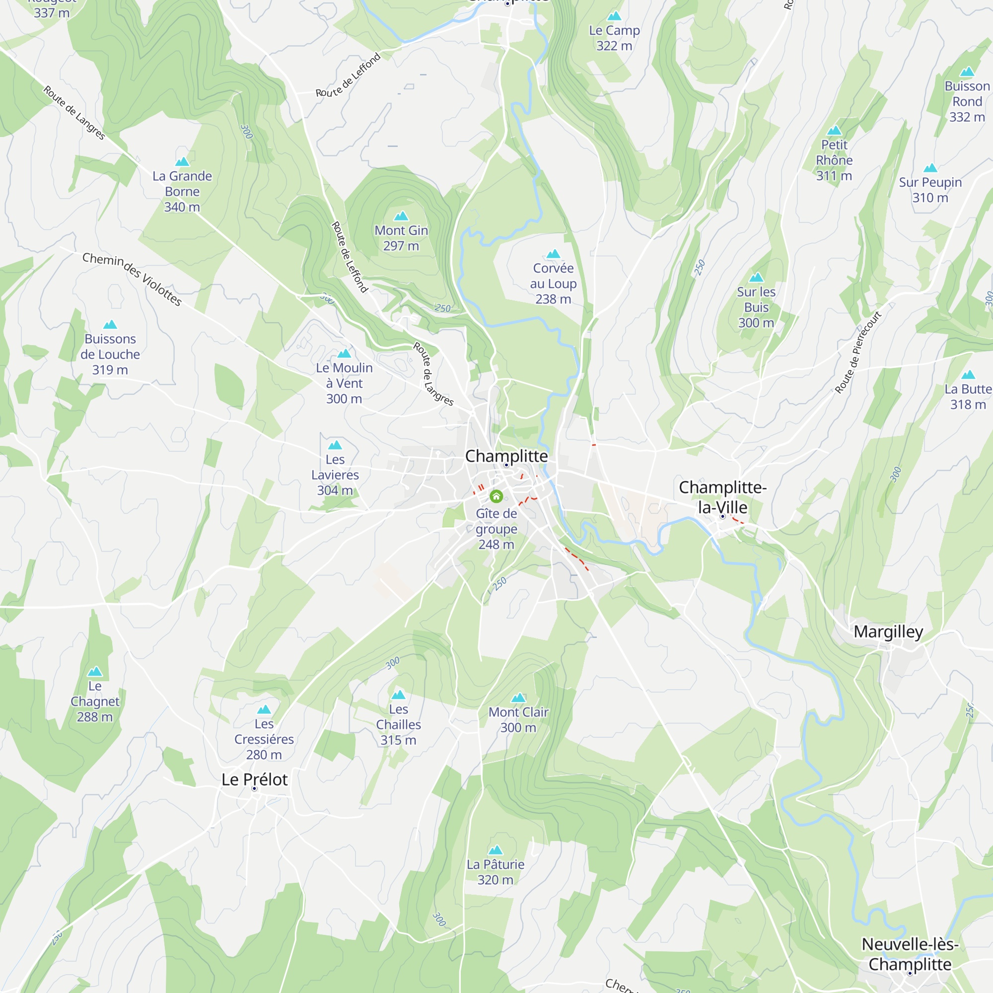 Gîte de groupe map