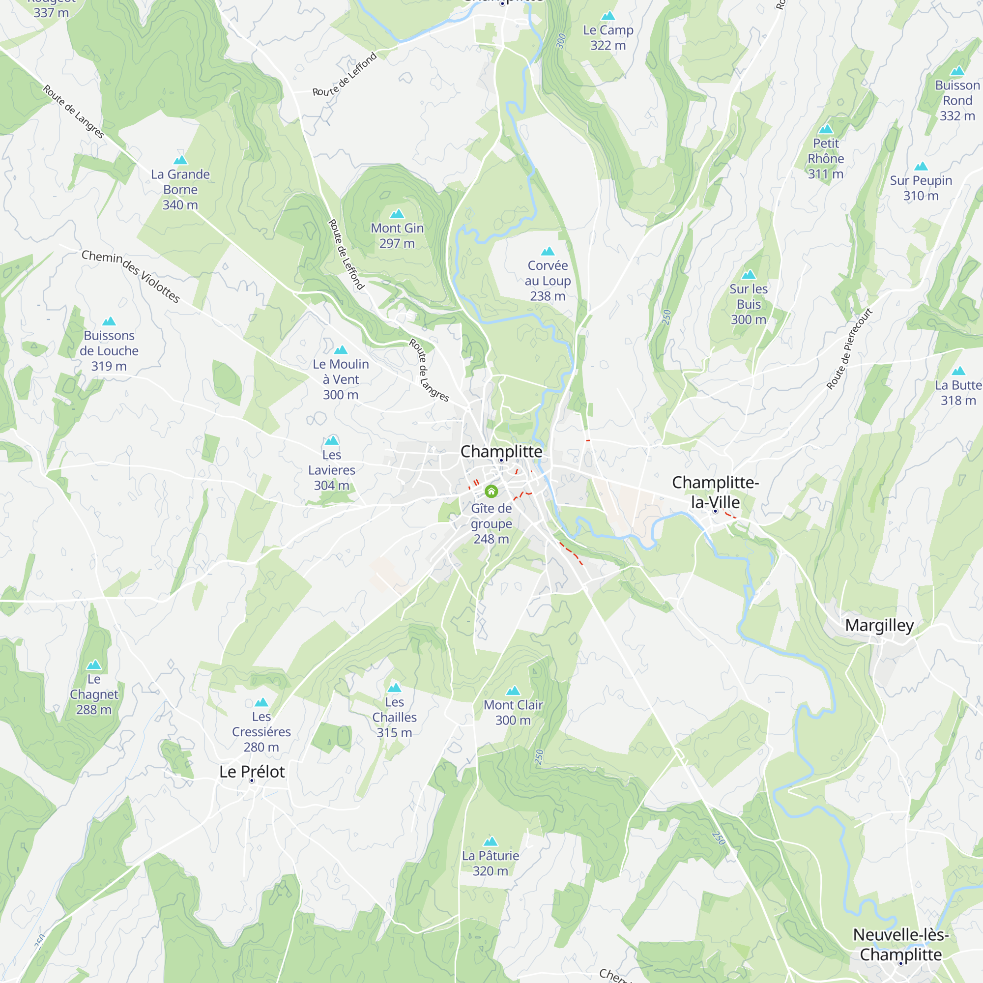 Gîte de groupe map