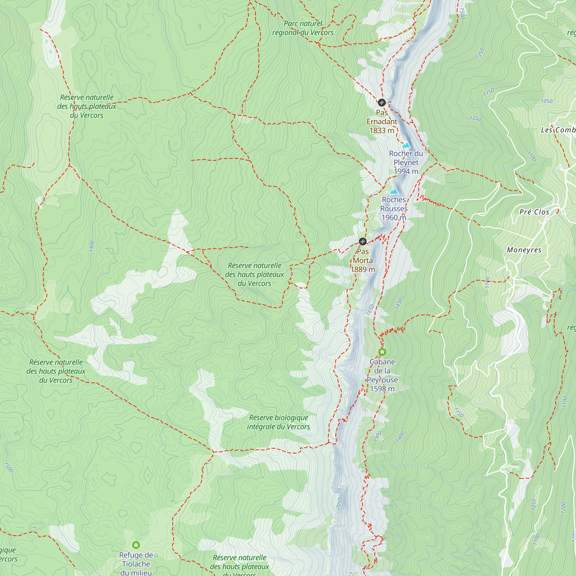 Cabane du Pas Etoupe map