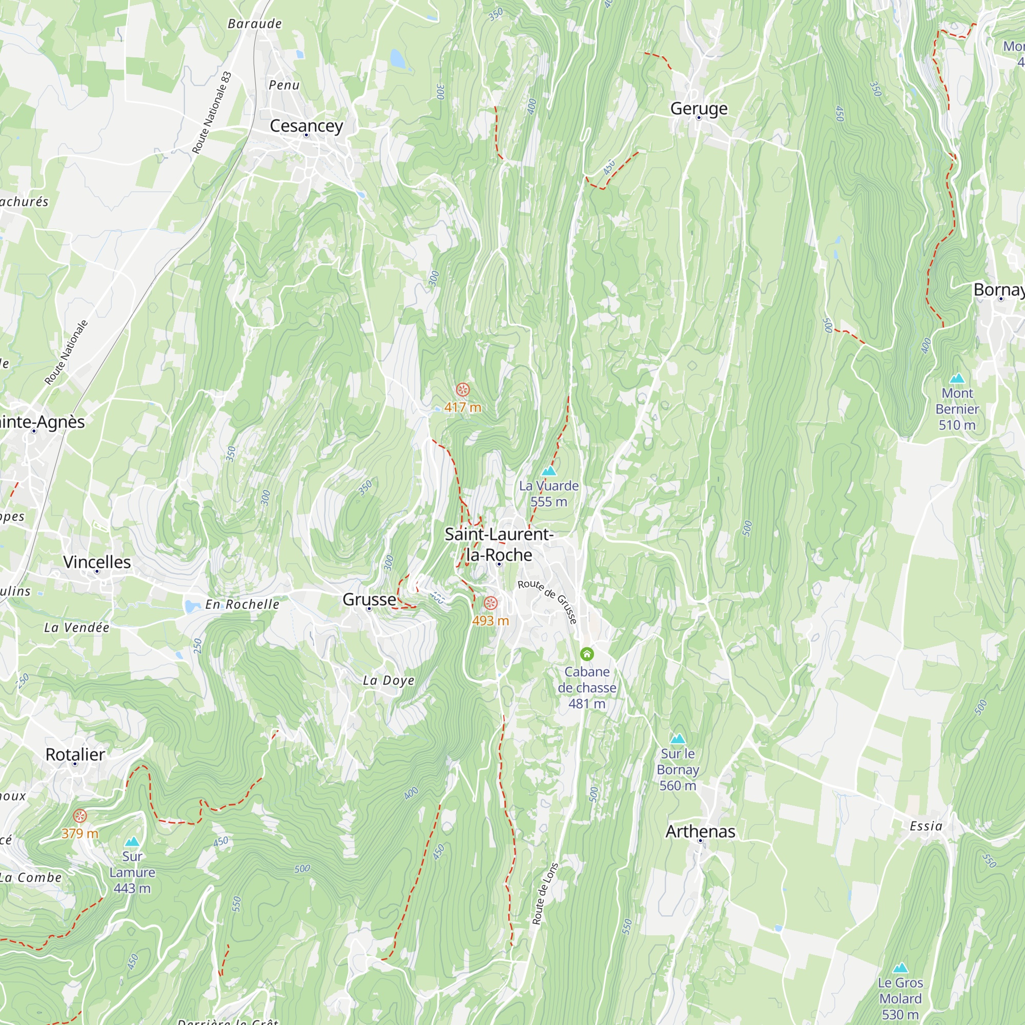 Gîte La Vuarde map