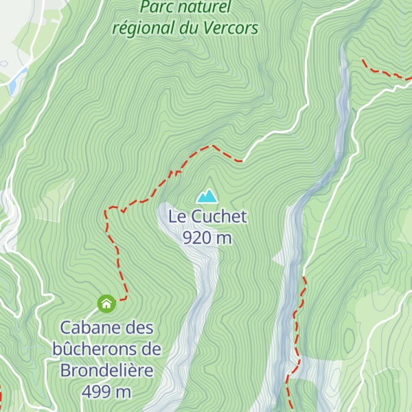 Map of Refuge du Cuchet