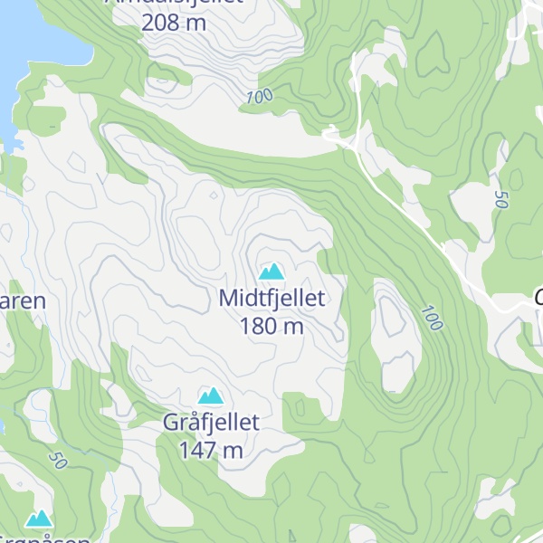 Map of Midtfjellet