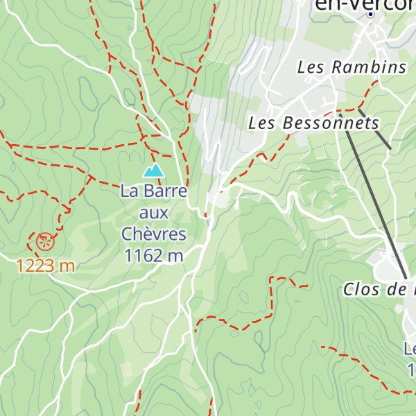 Map of Refuge des Hauts Plateaux