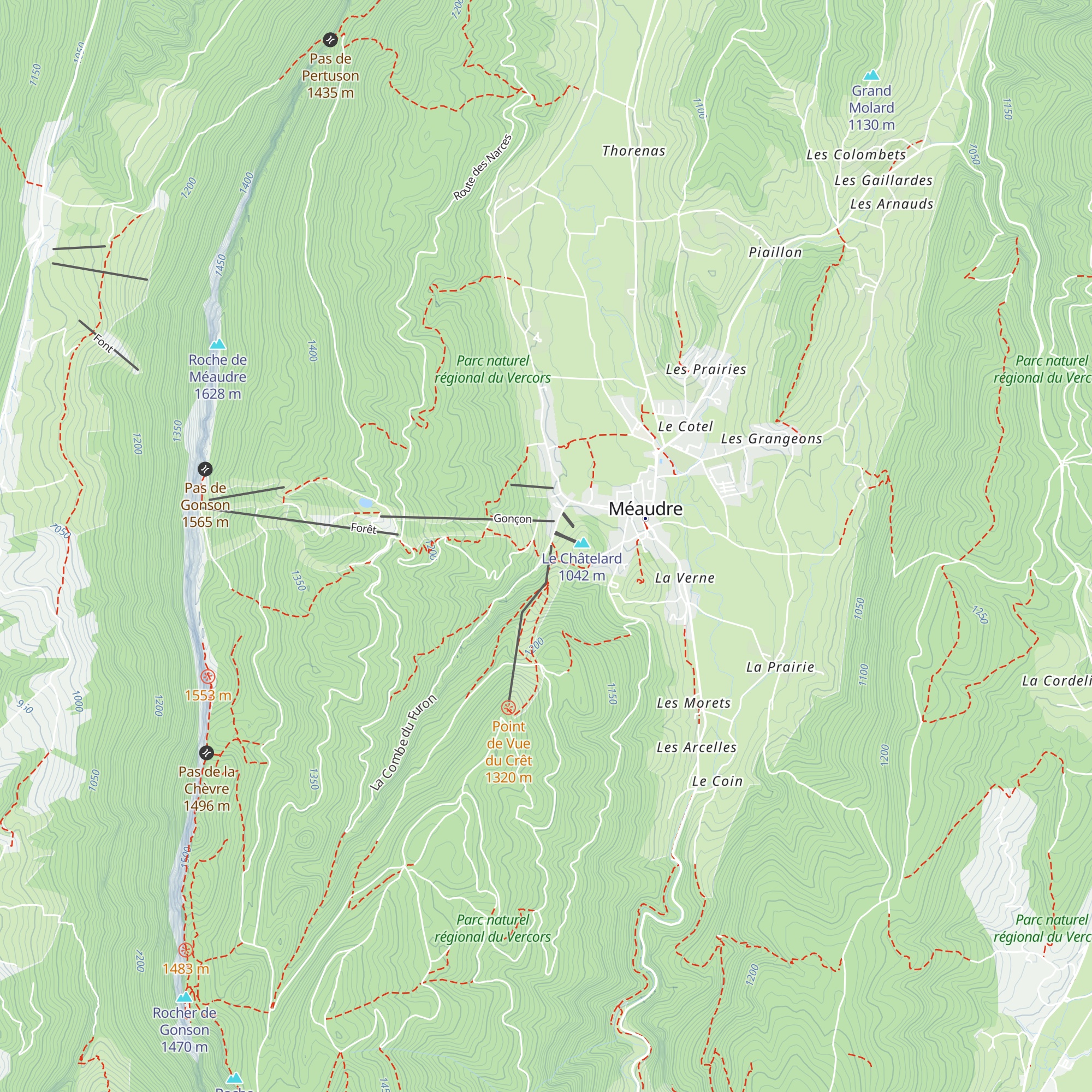 Le Temps Rêvé map