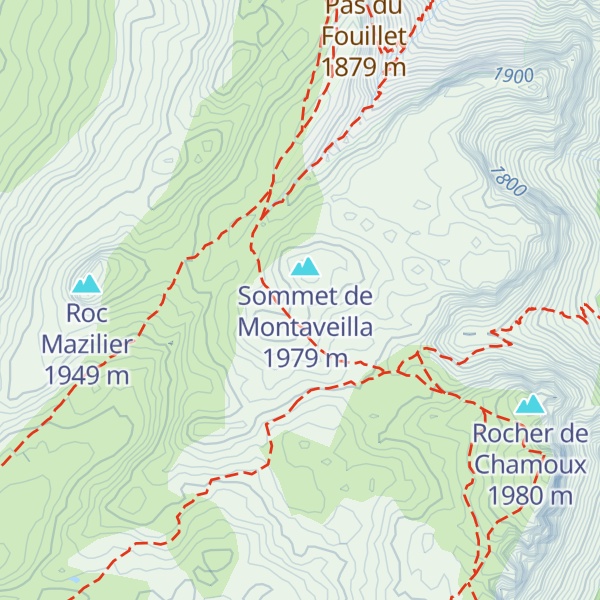 Map of Cabane de Montaveilla