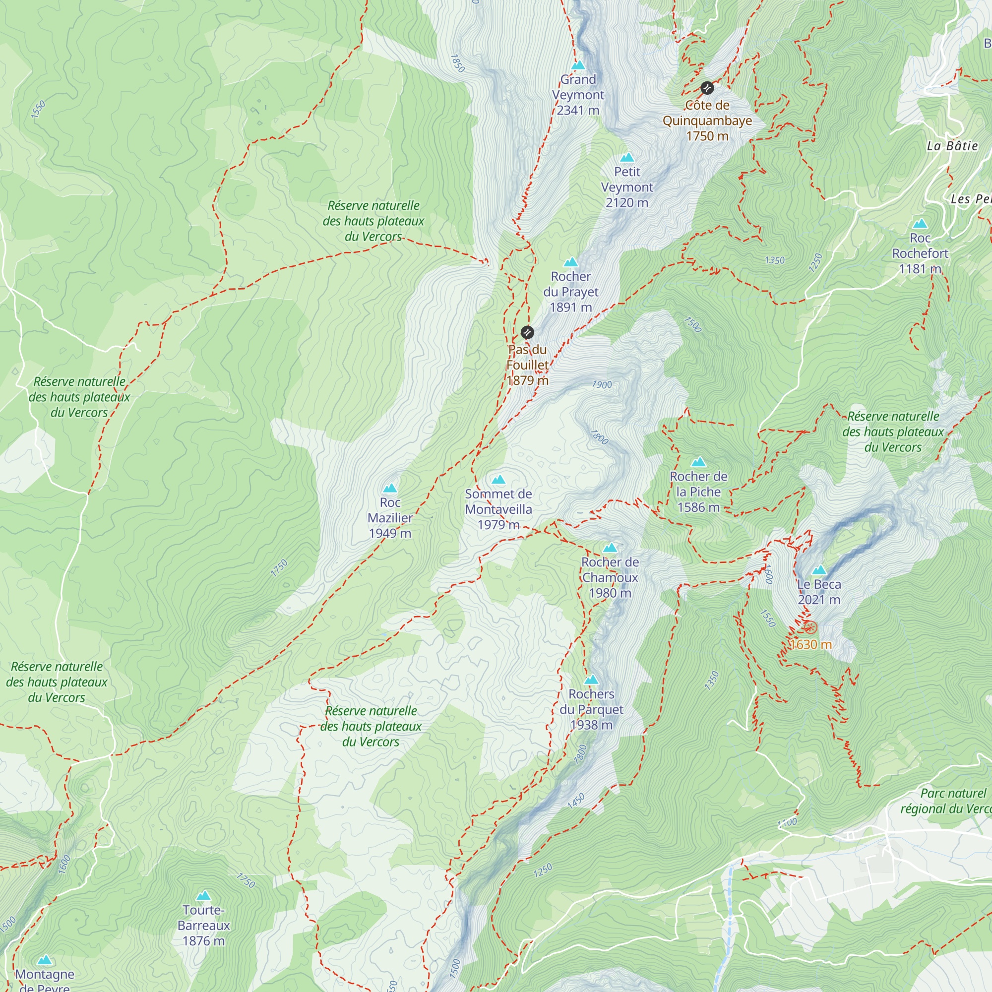 Cabane de Montaveilla map