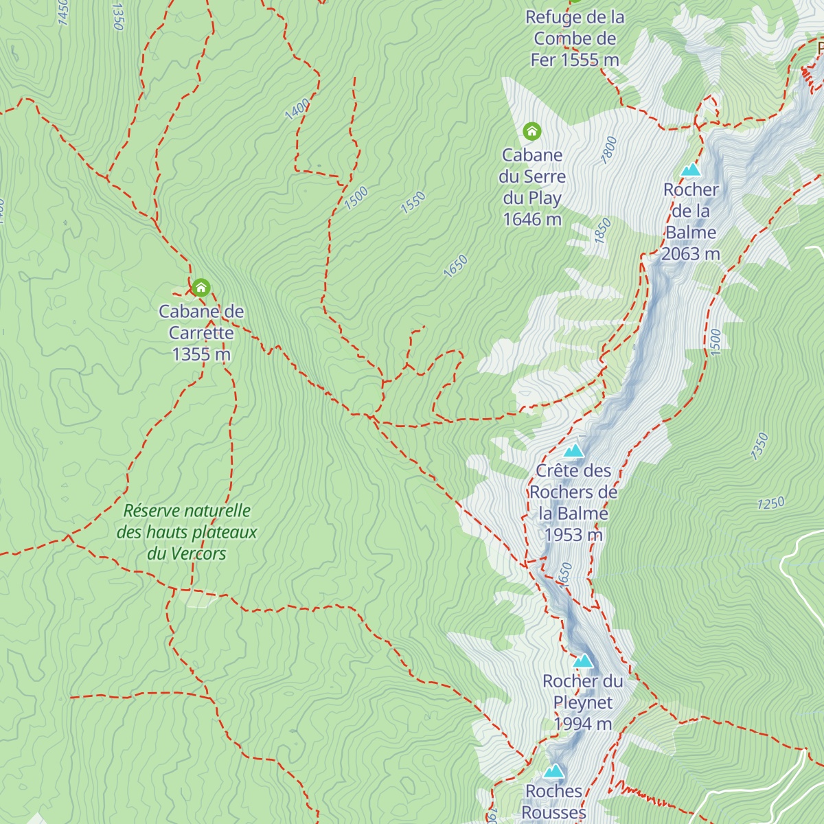 Cabane du Grand Pôt map