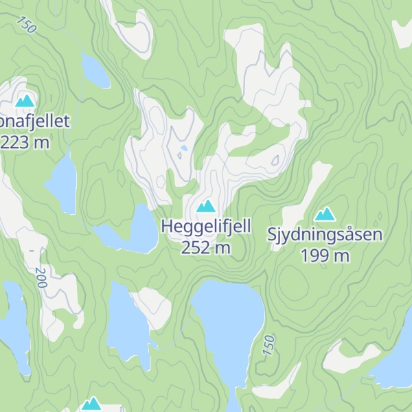 Map of Heggelifjell