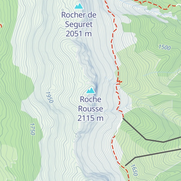 Map of Roche Rousse