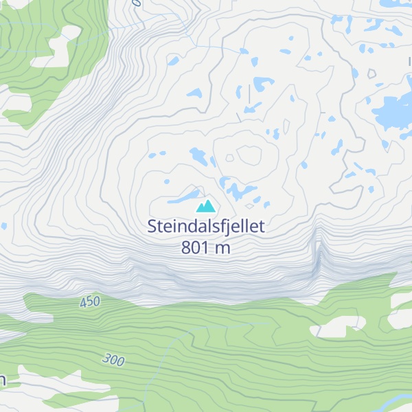 Map of Steindalsfjellet