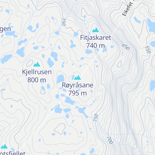 Map of Røyråsane
