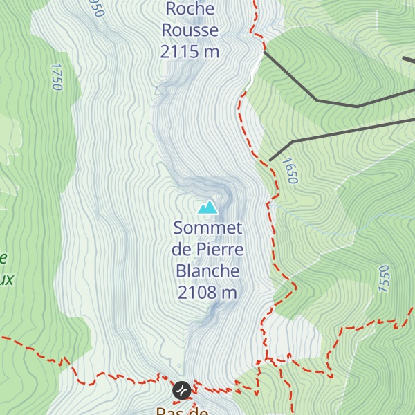 Map of Sommet de Pierre Blanche