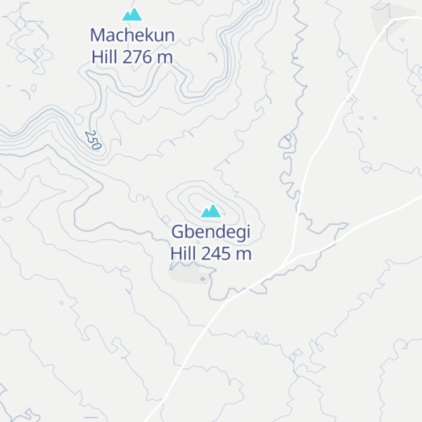 Map of Gbendegi Hill