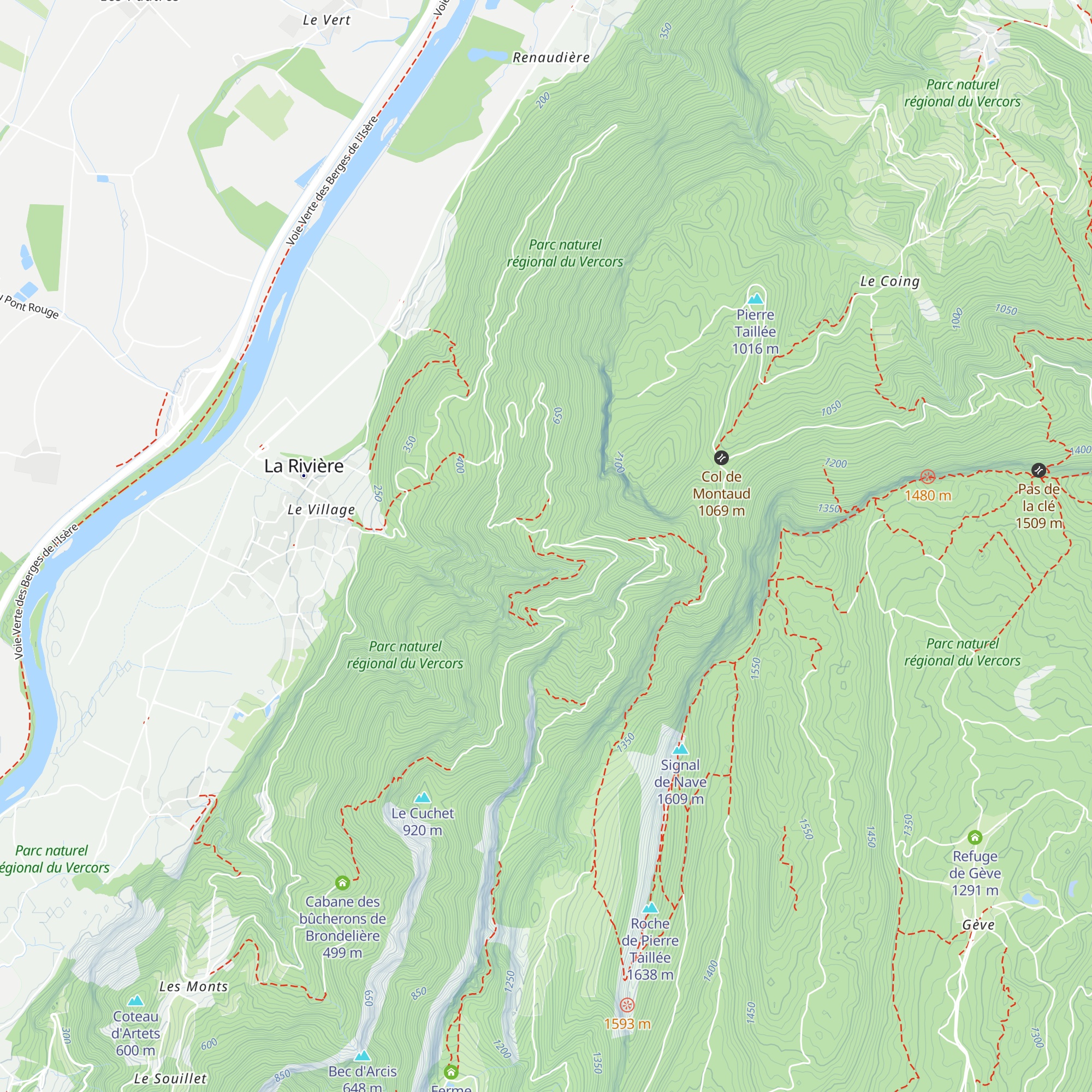 Cabane de la Fessie map