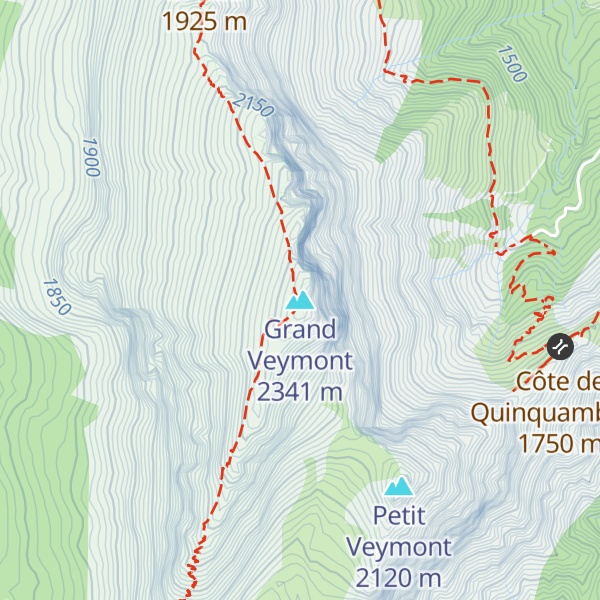 Map of Grand Veymont