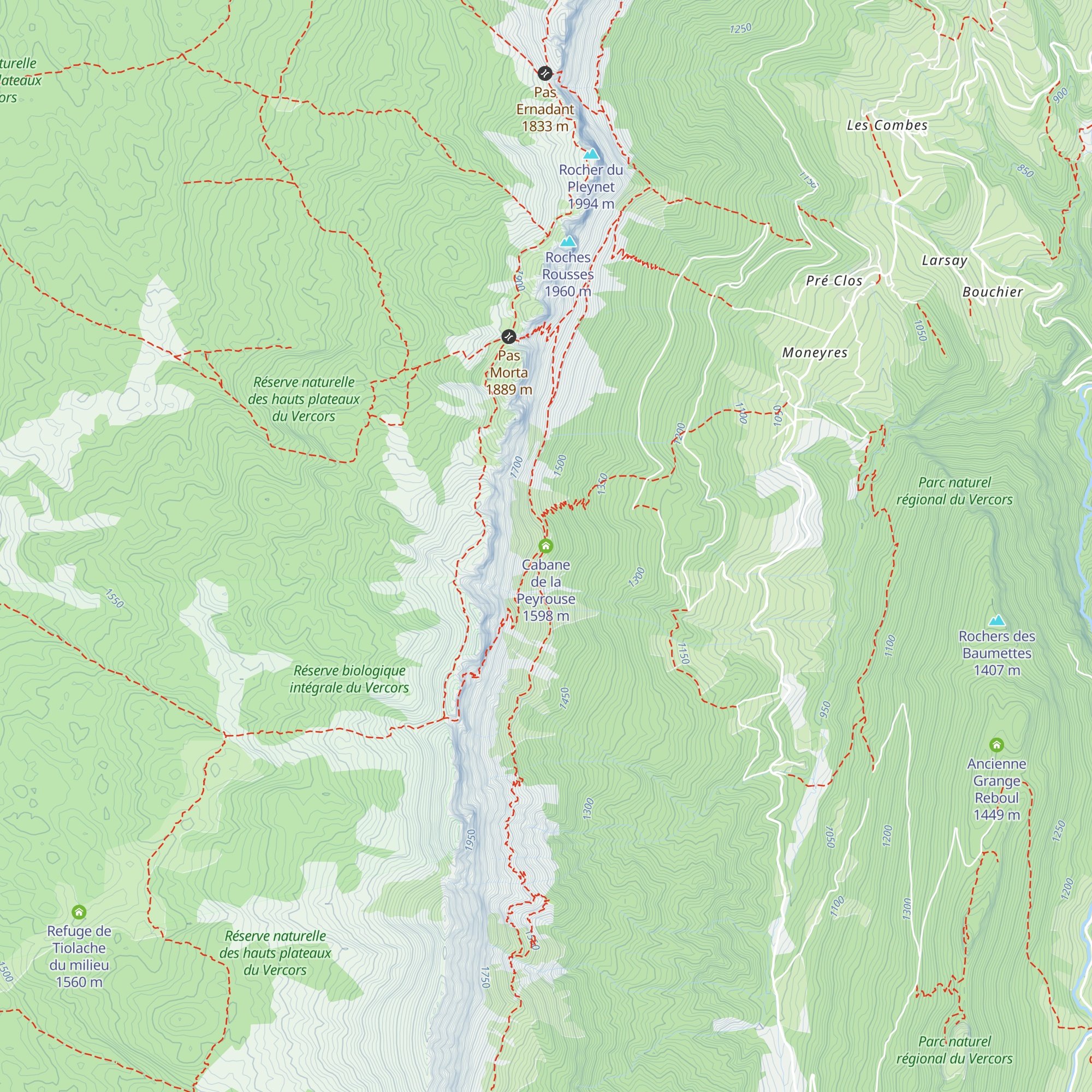 Cabane de la Peyrouse map