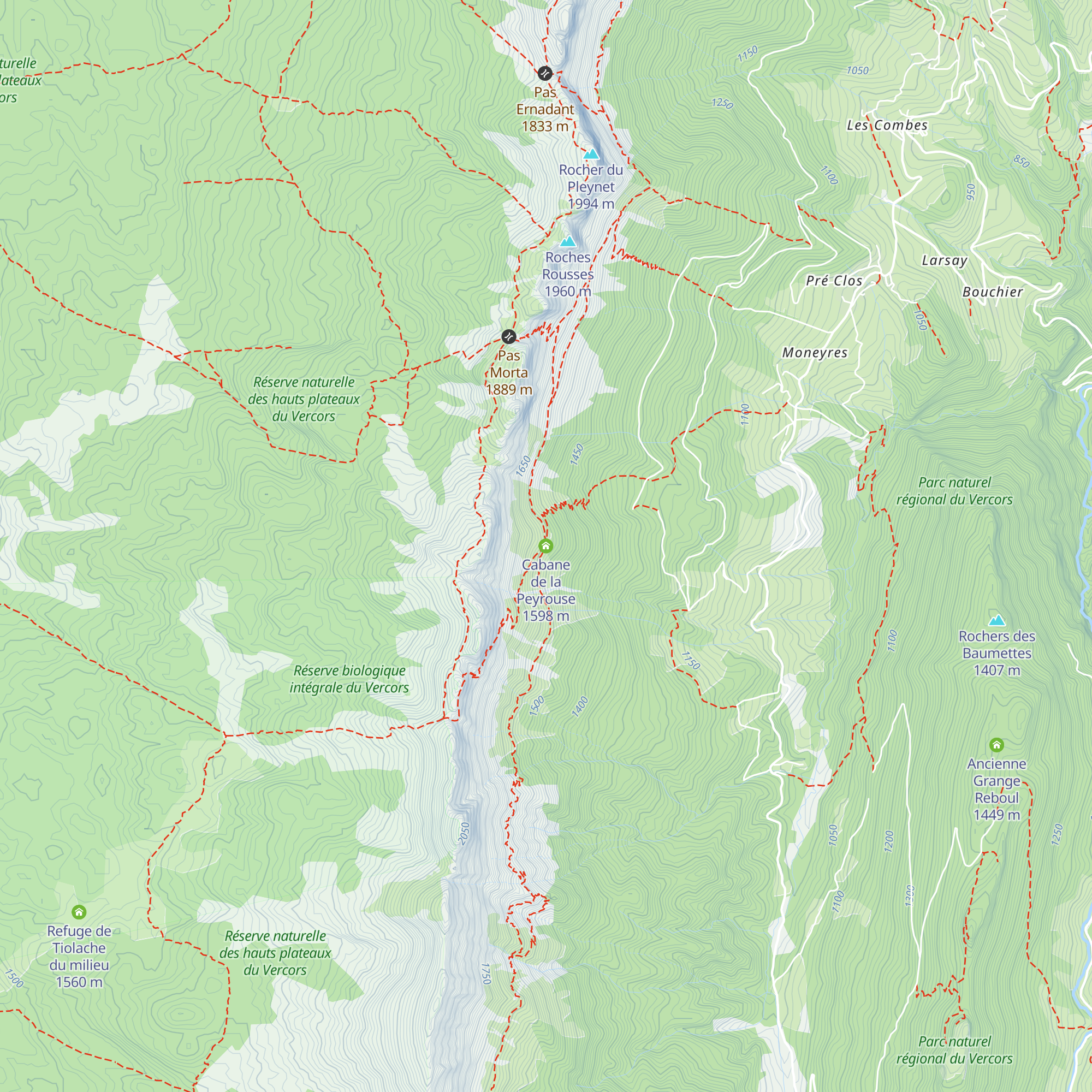 Cabane de la Peyrouse map