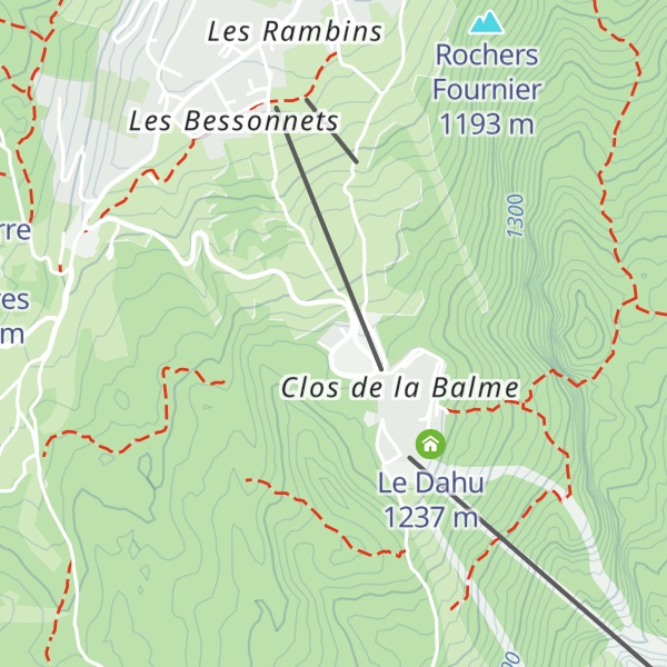 Map of La Vallée Blanche