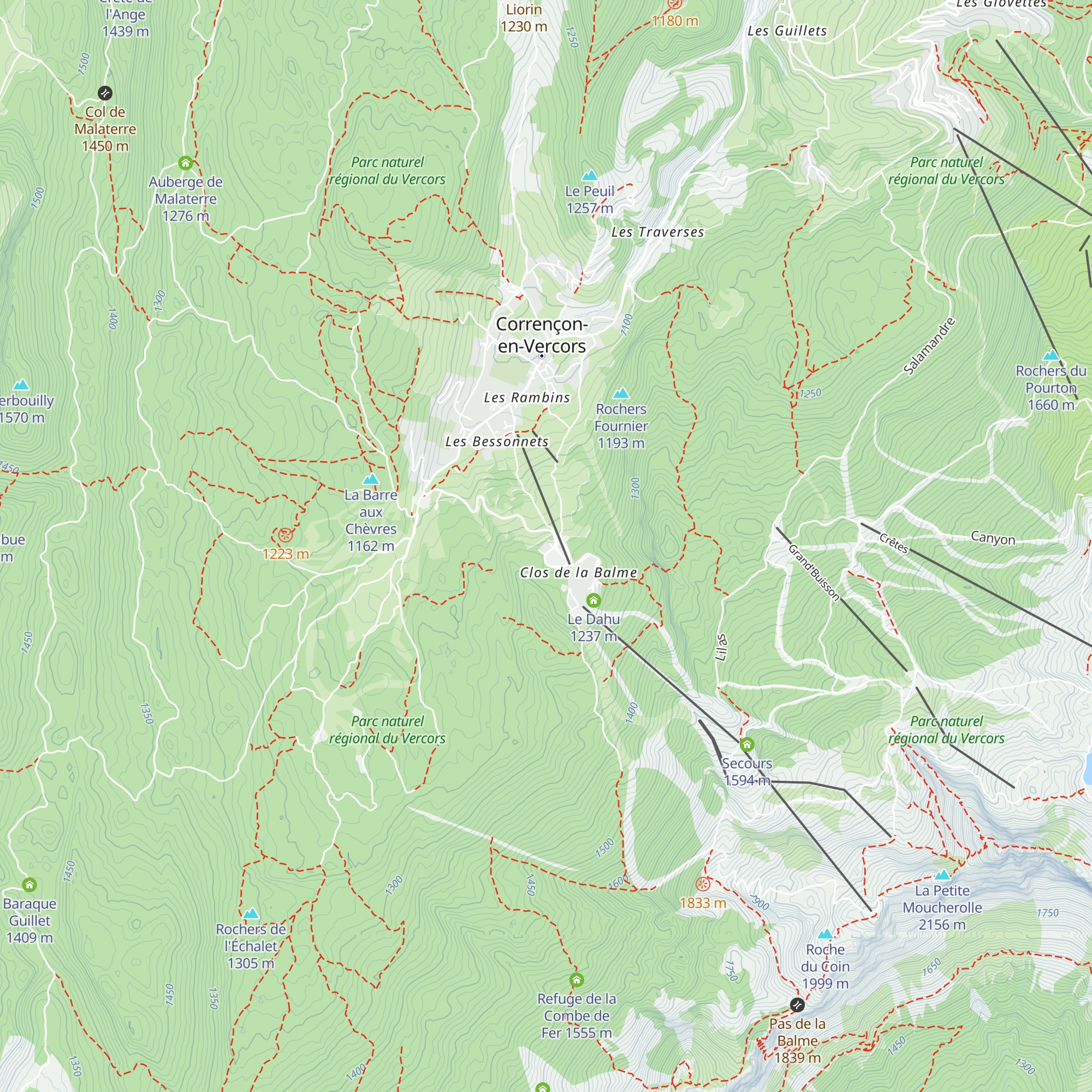 La Vallée Blanche map