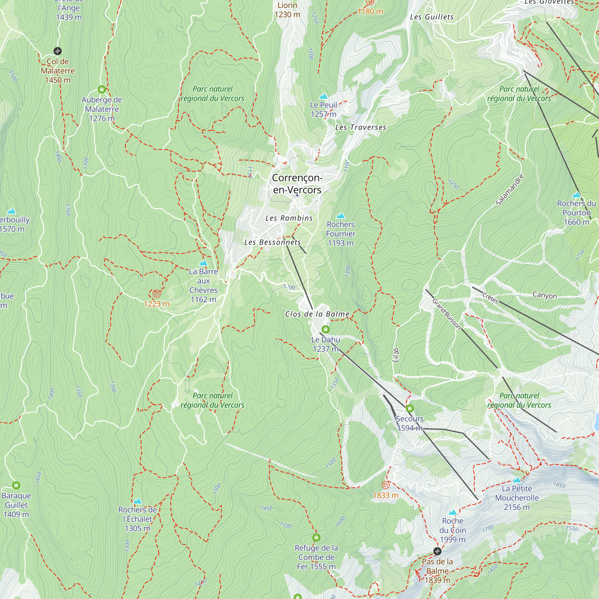 La Vallée Blanche map