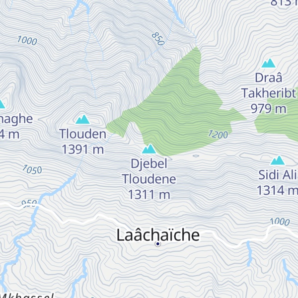 Map of Djebel Tloudene
