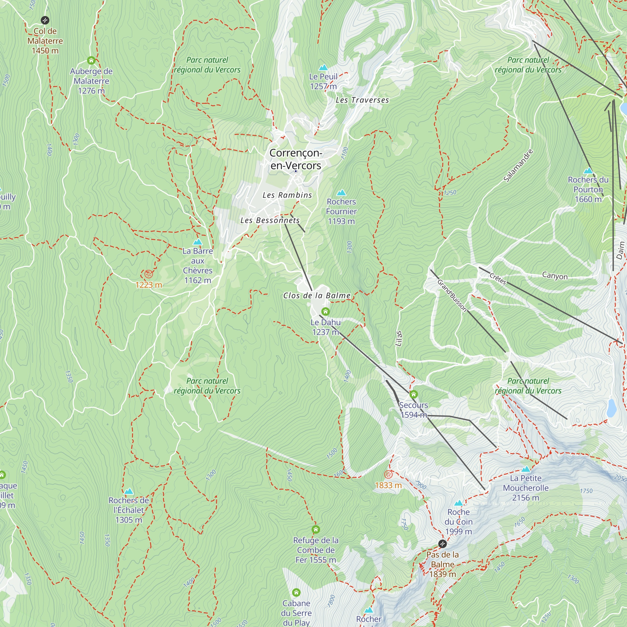 Le Sapin map