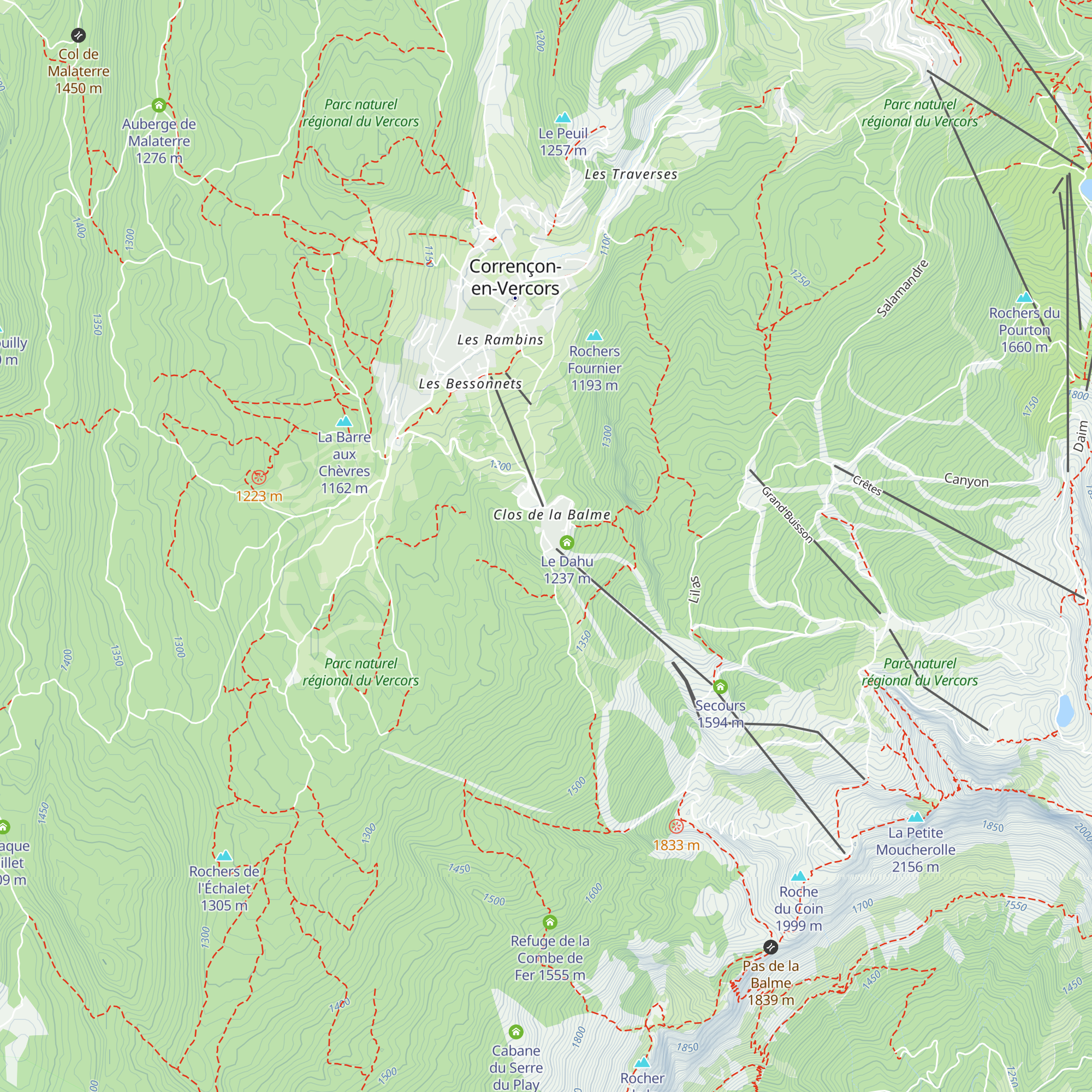 Le Sapin map