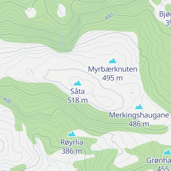 Map of Røyrliheia