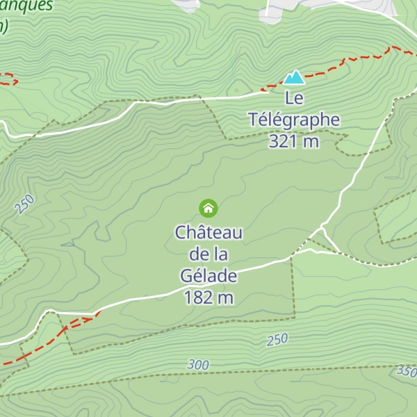 Map of Château de la Gélade