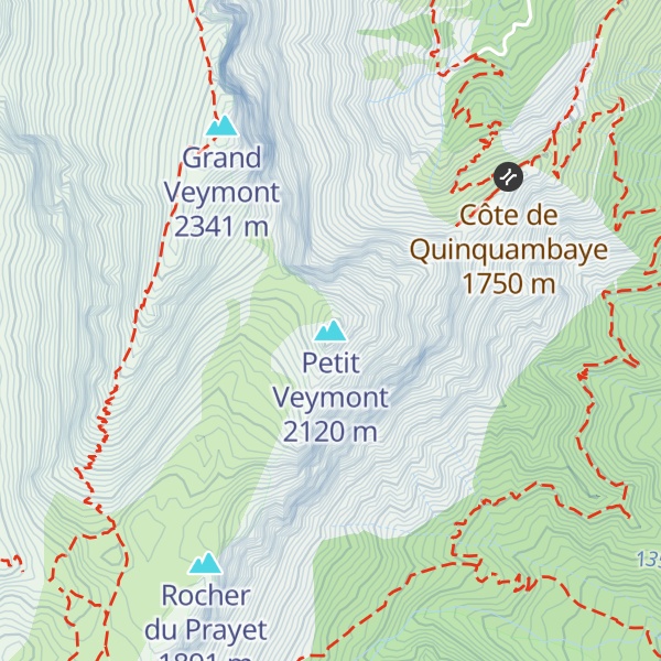 Map of Petit Veymont
