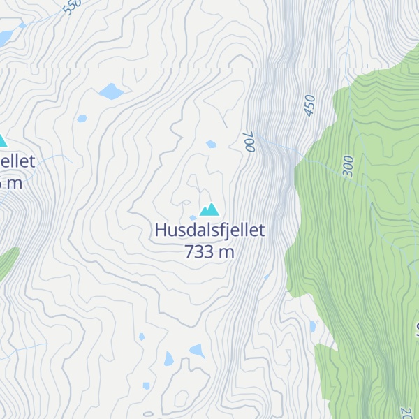 Map of Husdalsfjellet