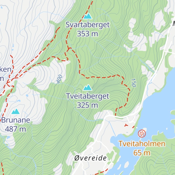 Map of Tveitaberget