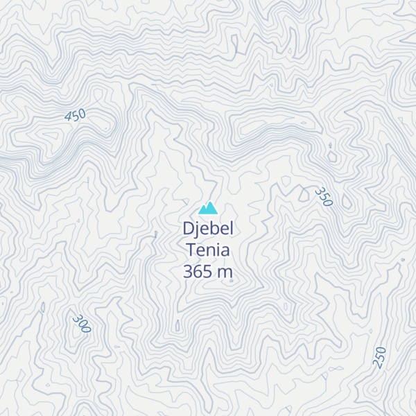 Map of Djebel Tenia