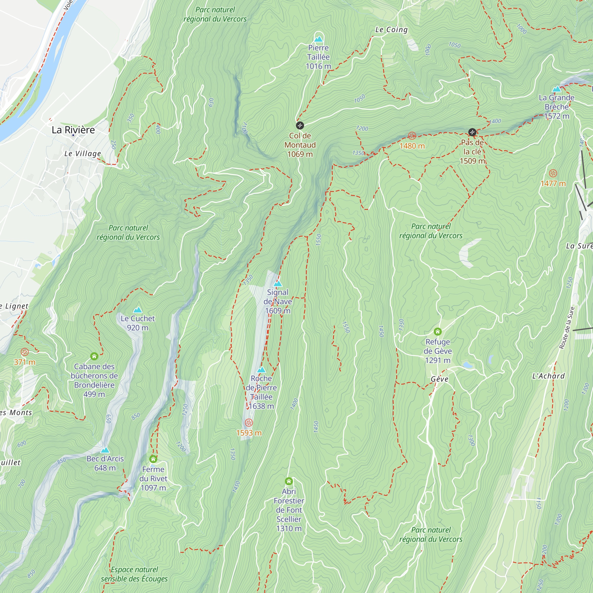 Cabane de Nave map