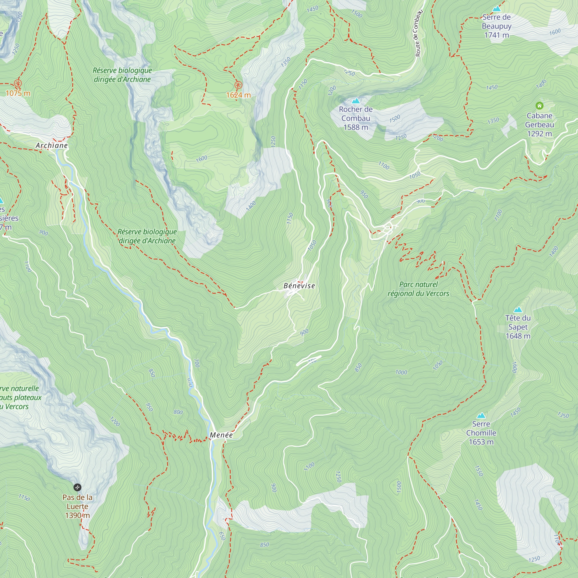 Gîte de Bénevise map
