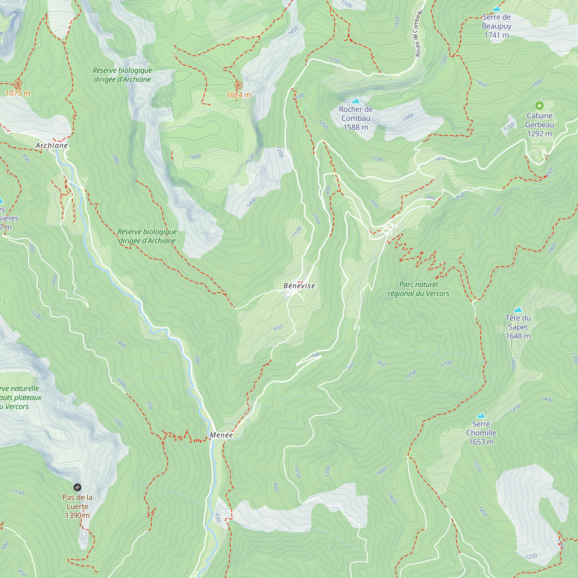 Gîte de Bénevise map