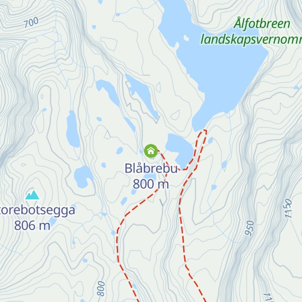 Map of Blåbrebu