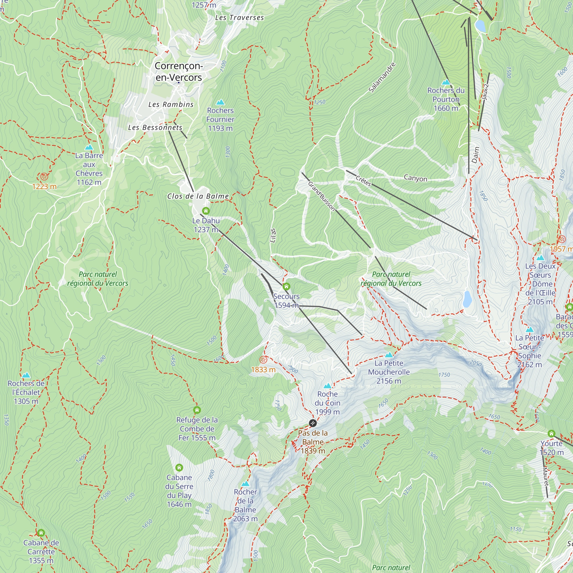 Secours map