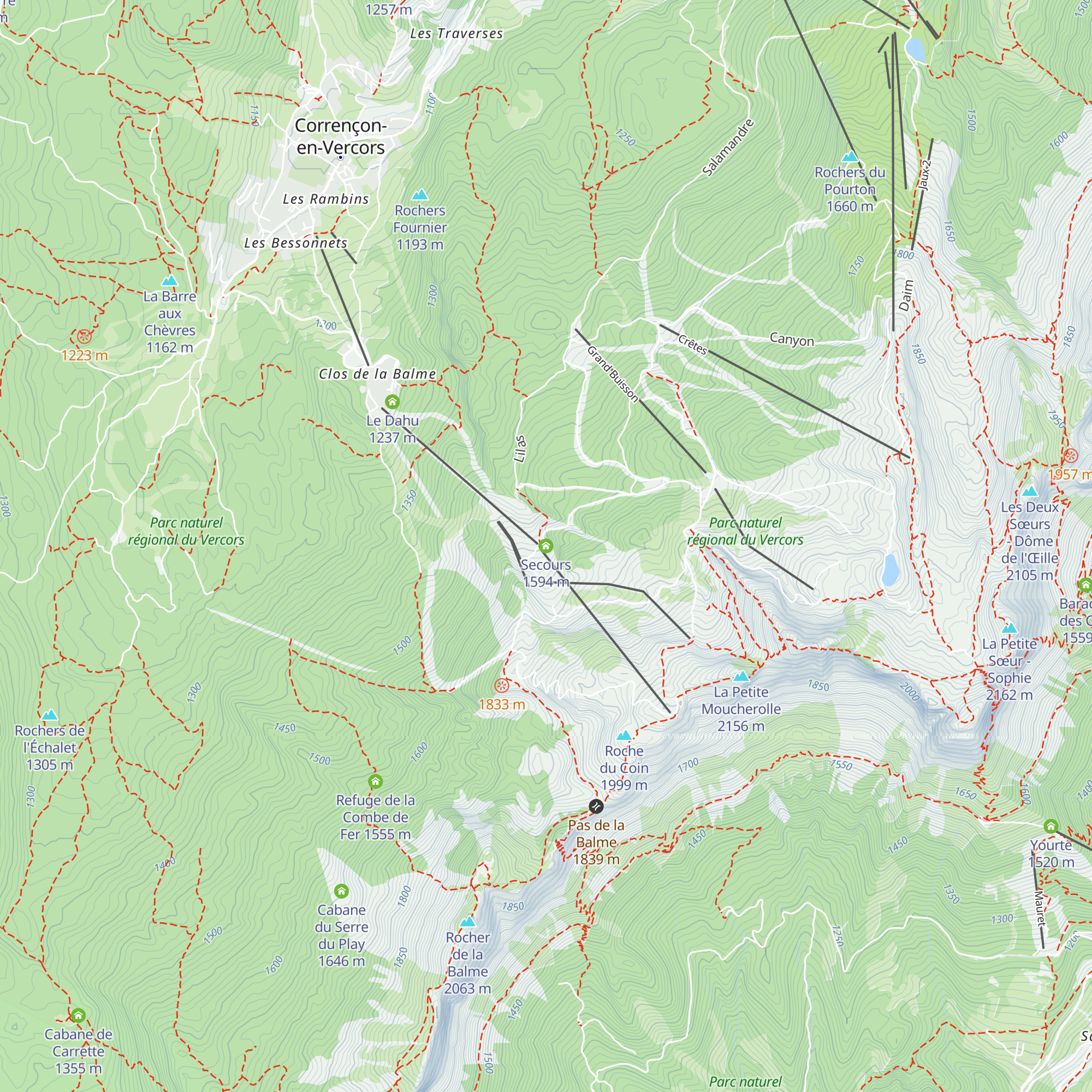 Secours map