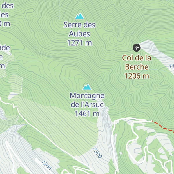 Map of Montagne de l'Arsuc