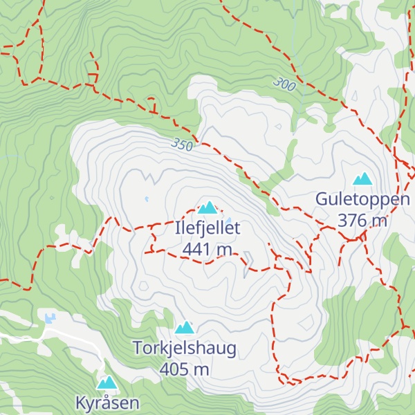 Map of Ilefjellet